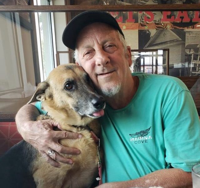 John with a shepherd mix