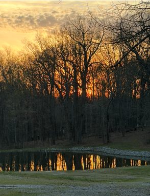 Sunset over the sanctuary pond